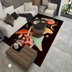 Soft Crystal Velvet Area Rug Non-Slip Living Room Carpet