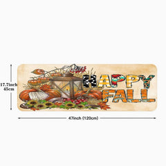 HAPPY FALL Pumpkin Kitchen Rug Waterproof Runner Rug Floor Mat
