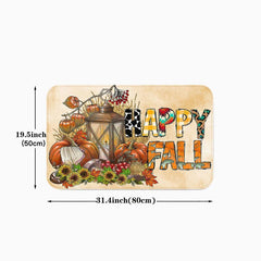 HAPPY FALL Pumpkin Kitchen Rug Waterproof Runner Rug Floor Mat