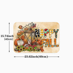 HAPPY FALL Pumpkin Kitchen Rug Waterproof Runner Rug Floor Mat