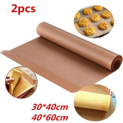2pcs Reusable Baking Mat High Temperature Teflon Sheet Non-stick Pad