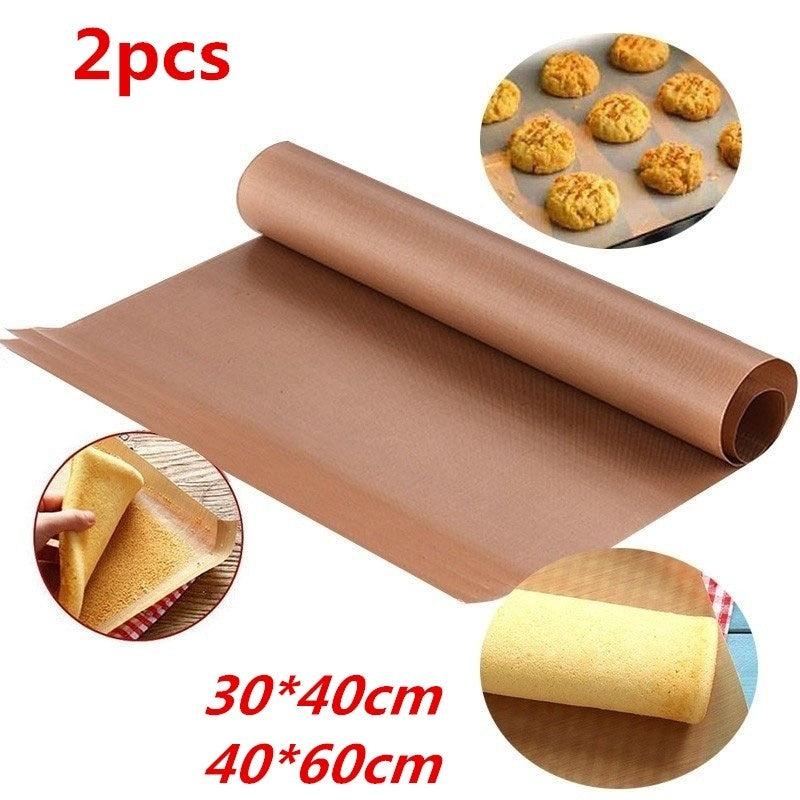 2pcs Reusable Baking Mat High Temperature Teflon Sheet Non-stick Pad