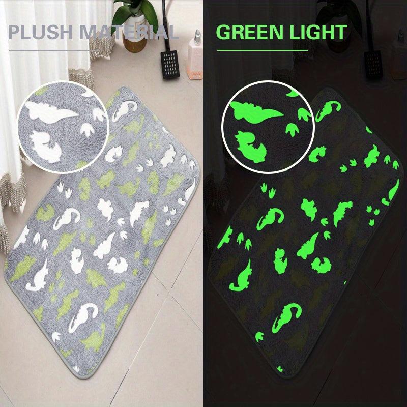 3pcs Luminous Floor Mat Sponge Bath Mat Set Non Slip Durable Bathroom Rug