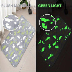 3pcs Luminous Floor Mat Sponge Bath Mat Set Non Slip Durable Bathroom Rug
