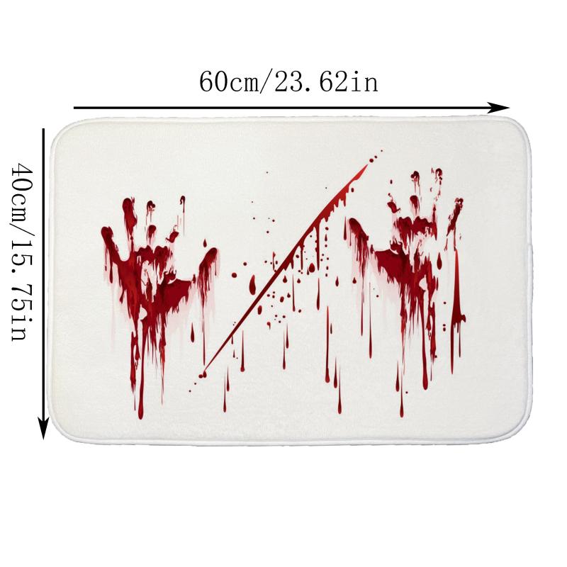 Blood Claw Bath Mat For Bathroom Halloween Decorative Washable Cover Floor Rug