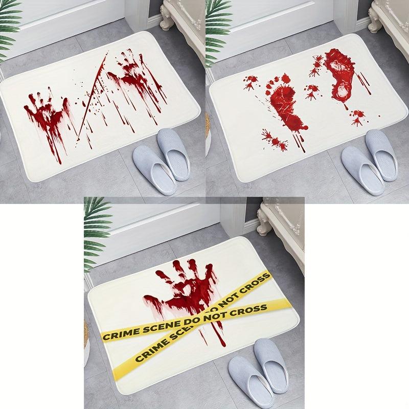 Blood Claw Bath Mat For Bathroom Halloween Decorative Washable Cover Floor Rug