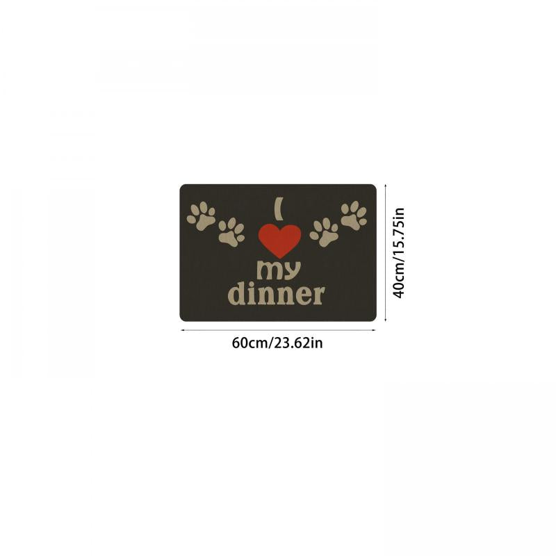 Pet Footprint Printed Floor Mat Non-slip Absorbent Bath Mat