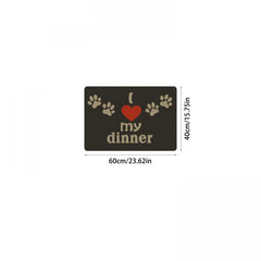 Pet Footprint Printed Floor Mat Non-slip Absorbent Bath Mat
