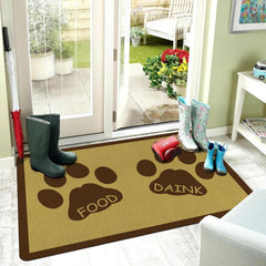 Pet Footprint Printed Floor Mat Non-slip Absorbent Bath Mat