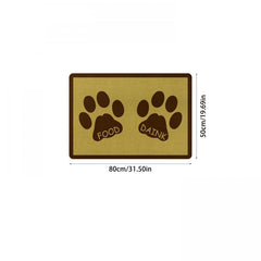 Pet Footprint Printed Floor Mat Non-slip Absorbent Bath Mat