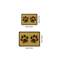Pet Footprint Printed Floor Mat Non-slip Absorbent Bath Mat