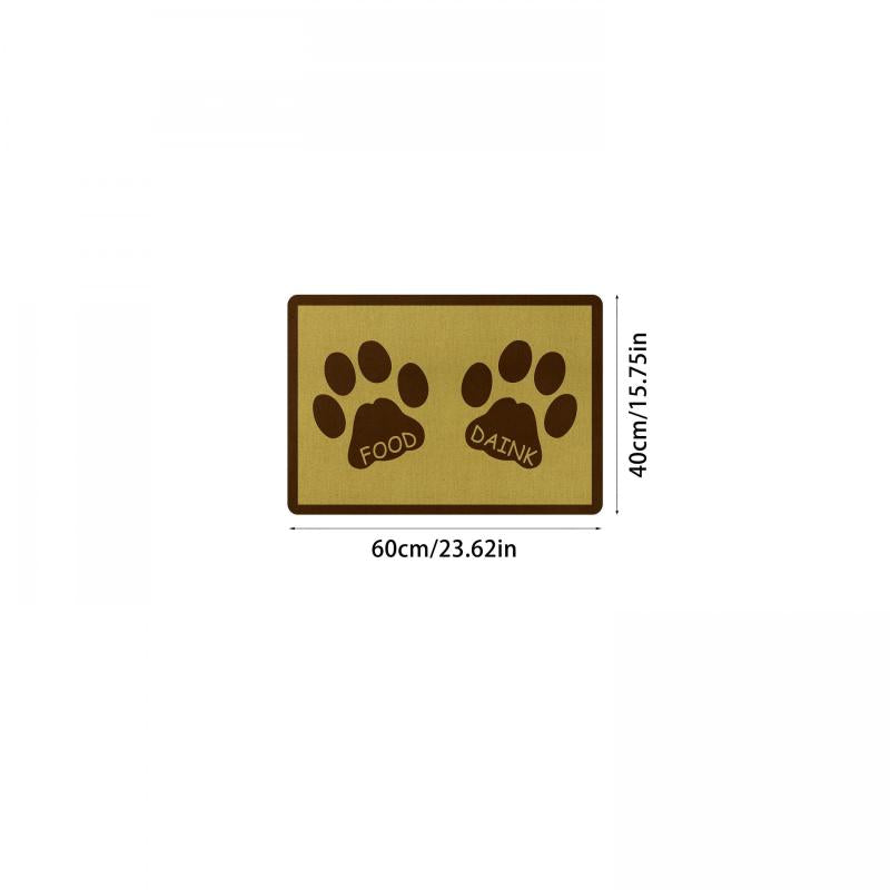 Pet Footprint Printed Floor Mat Non-slip Absorbent Bath Mat