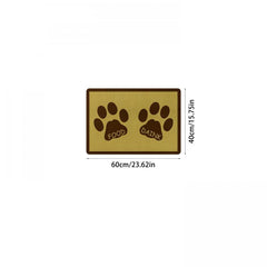 Pet Footprint Printed Floor Mat Non-slip Absorbent Bath Mat