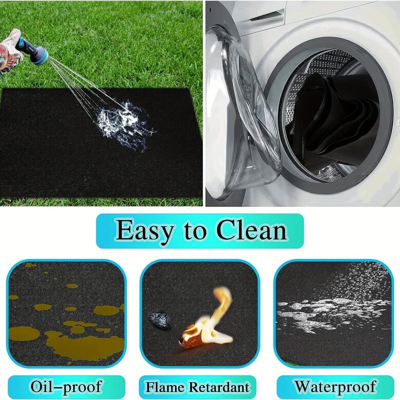 Fireproof Grill Pad 91 44 X 127 0cm Dual Sided Mat for BBQ