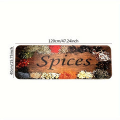 Anti Fatigue Floor Mat Laundry Room Runner Rug Cooking Herbs Spices Kitchen Rug