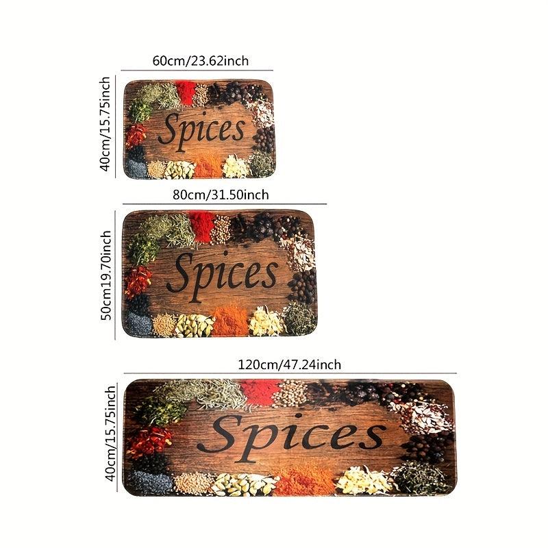 Anti Fatigue Floor Mat Laundry Room Runner Rug Cooking Herbs Spices Kitchen Rug