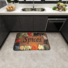 Anti Fatigue Floor Mat Laundry Room Runner Rug Cooking Herbs Spices Kitchen Rug