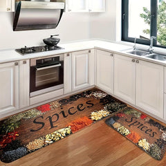 Anti Fatigue Floor Mat Laundry Room Runner Rug Cooking Herbs Spices Kitchen Rug
