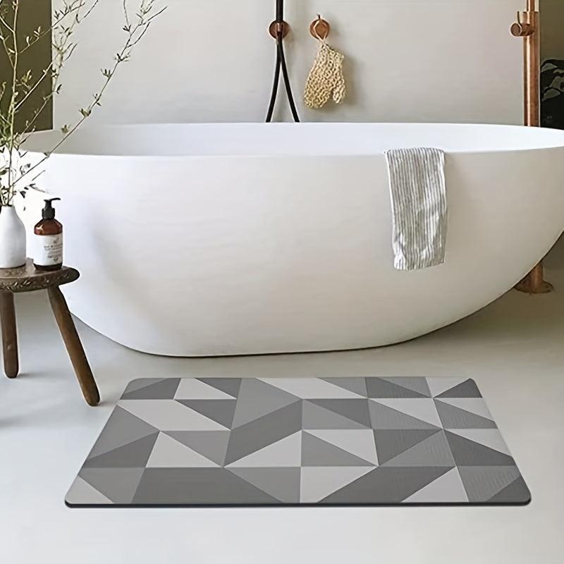 Geometric Print Kitchen Mat Anti Slip Polyester Carpet