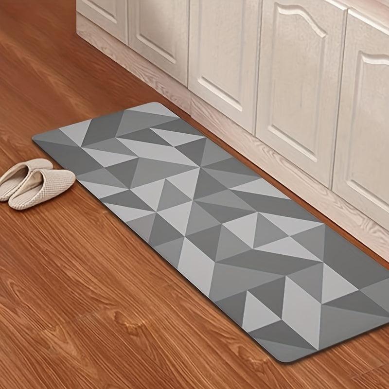 Geometric Print Kitchen Mat Anti Slip Polyester Carpet