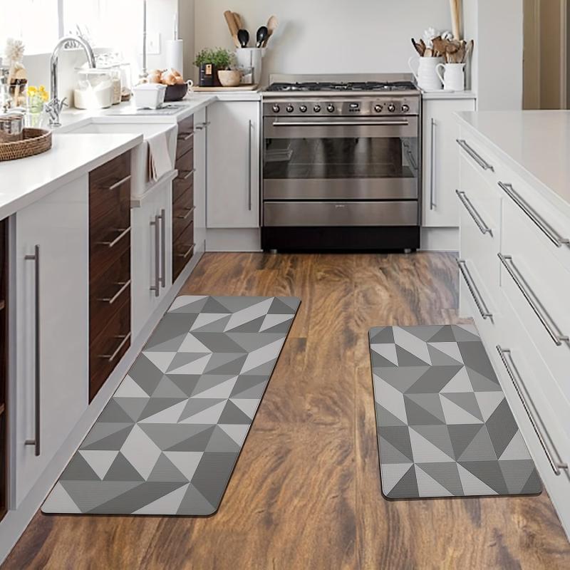 Geometric Print Kitchen Mat Anti Slip Polyester Carpet