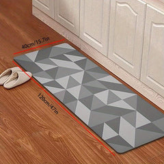 Geometric Print Kitchen Mat Anti Slip Polyester Carpet
