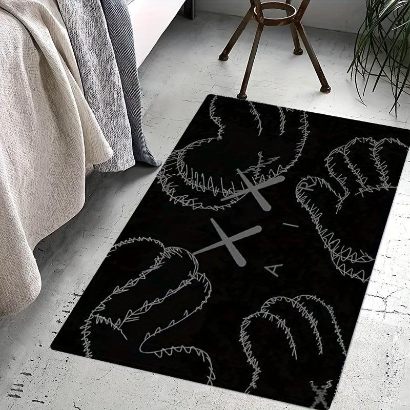 Modern Abstract Fluffy Living Room Rug