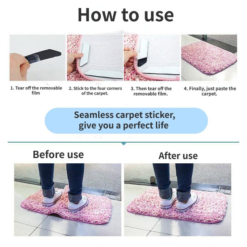 24pcs Double Sided Non Slip Rug Gripper Pads Washable Area Carpet Tape