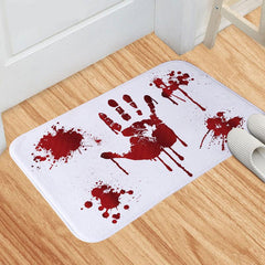 Bloody Footprint Floor Mat Horror Bath Rug Machine Washable Bath Mat