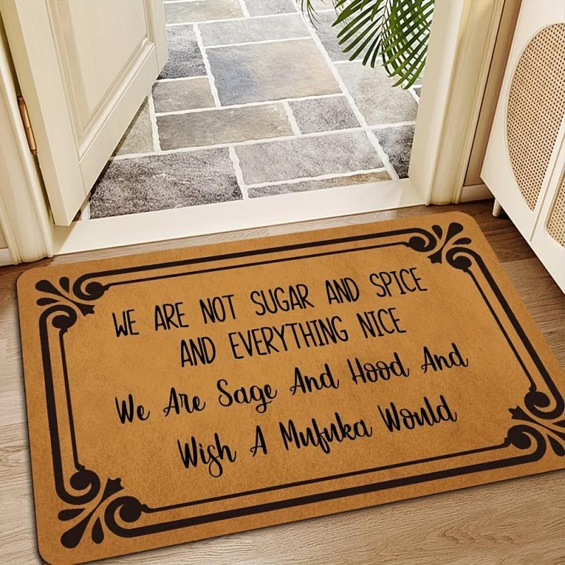 1pc Welcome Doormat Low Pile Indoor Entrance Mat