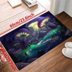 Mushroom Wonderland Area Rug Non-Slip Washable Carpet for Living Room