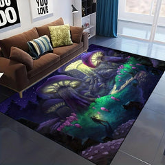 Mushroom Wonderland Area Rug Non-Slip Washable Carpet for Living Room