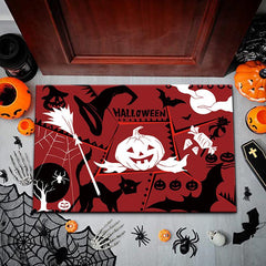Halloween Kitchen Rug Entrance Mat Ghost Skull Mat Carpet Vintage Hall