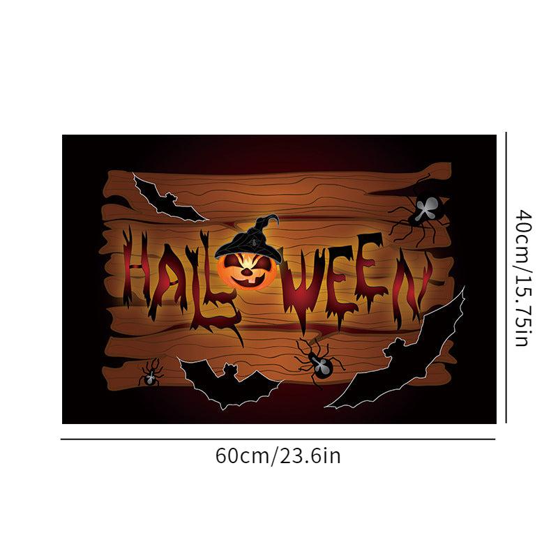 Halloween Kitchen Rug Entrance Mat Ghost Skull Mat Carpet Vintage Hall