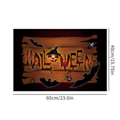 Halloween Kitchen Rug Entrance Mat Ghost Skull Mat Carpet Vintage Hall