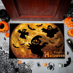 Halloween Kitchen Rug Entrance Mat Ghost Skull Mat Carpet Vintage Hall