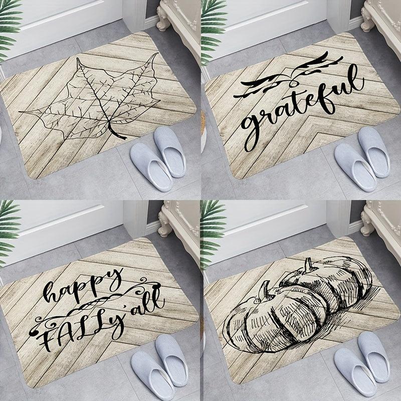 Sketch Print Bath Mat No Silp Halloween Decorative Washable Cover Floor Rug