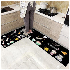 Modern Patterned Kitchen Mat Machine Washable Non-slip Soft Rug Doormat