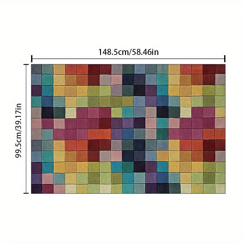 Modern Geometric Dazzling Rug Soft Non Slip Machine Washable