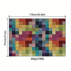 Modern Geometric Dazzling Rug Soft Non Slip Machine Washable