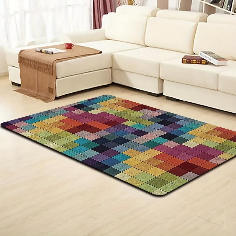 Modern Geometric Dazzling Rug Soft Non Slip Machine Washable