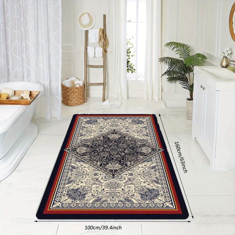 Boho Vintage Area Rug Persian Kitchen Mat Soft Faux Sheepskin Floor Mat