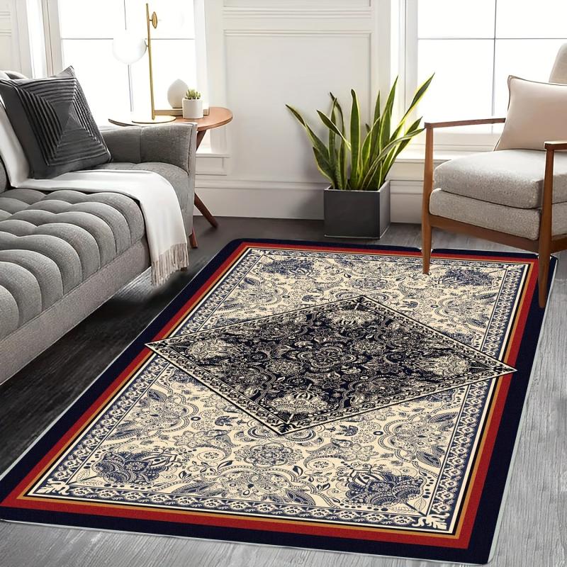 Boho Vintage Area Rug Persian Kitchen Mat Soft Faux Sheepskin Floor Mat