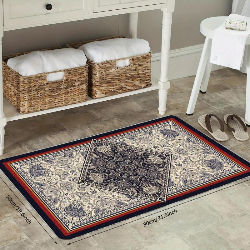 Boho Vintage Area Rug Persian Kitchen Mat Soft Faux Sheepskin Floor Mat