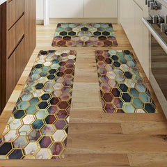 1pc 3D Hexagonal Kitchen Mat Ultra Soft & Non Slip