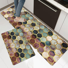 1pc 3D Hexagonal Kitchen Mat Ultra Soft & Non Slip