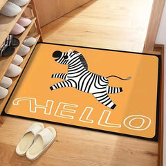 Dirt Resistant Welcome Doormat Low Pile Indoor Outdoor Entrance Mat