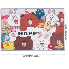 Dirt Resistant Welcome Doormat Low Pile Indoor Outdoor Entrance Mat