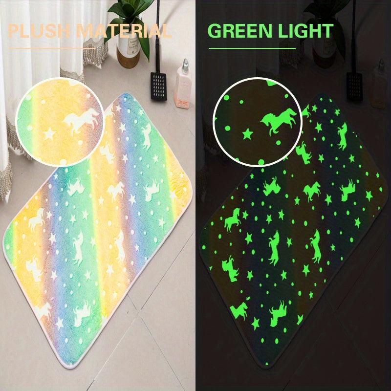 3pcs Night Light Floor Mat Sponge Bathroom Mat Set Non-slip Durable Bathroom Car