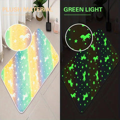 3pcs Night Light Floor Mat Sponge Bathroom Mat Set Non-slip Durable Bathroom Car